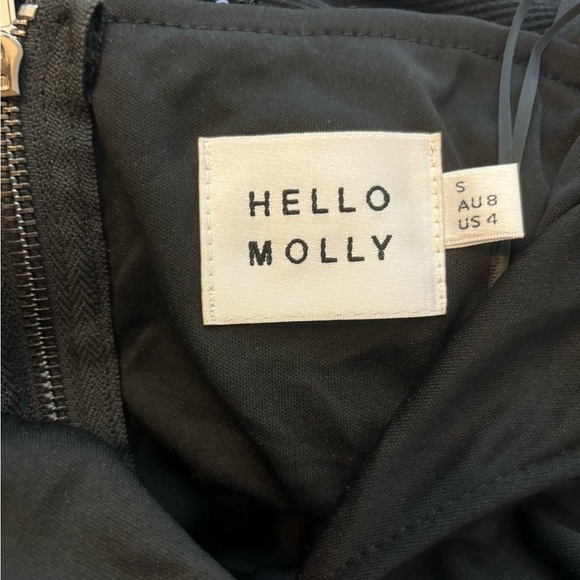 Hello Molly Cap Sleeve Black Sequin Ruched Sides Sequin Mini Dress - Picture 5 of 7